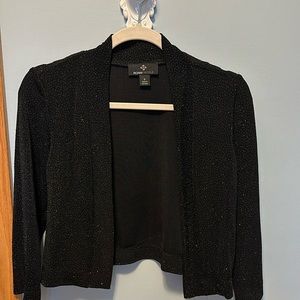 Black/sparkle Ronni Nicole bolero jacket. NWOT. Size S.